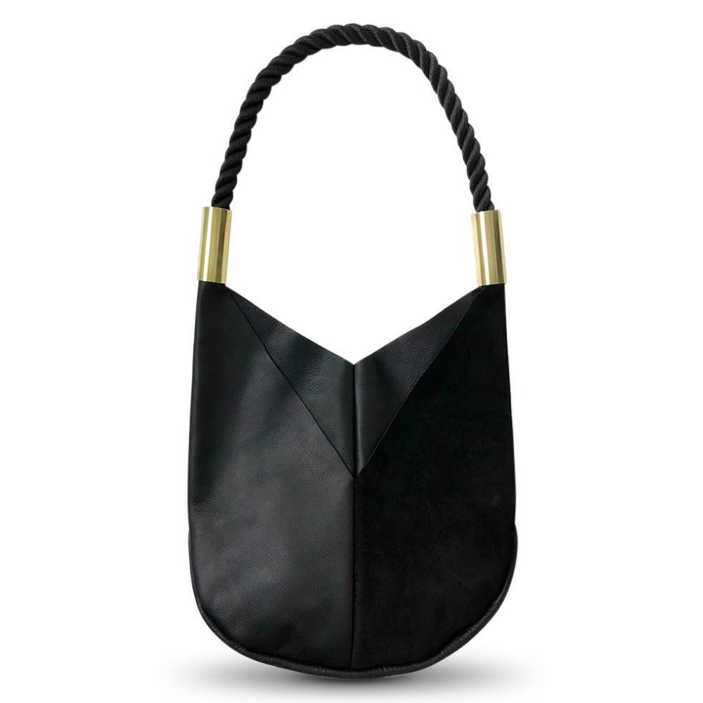 Black Leather Tote Bag